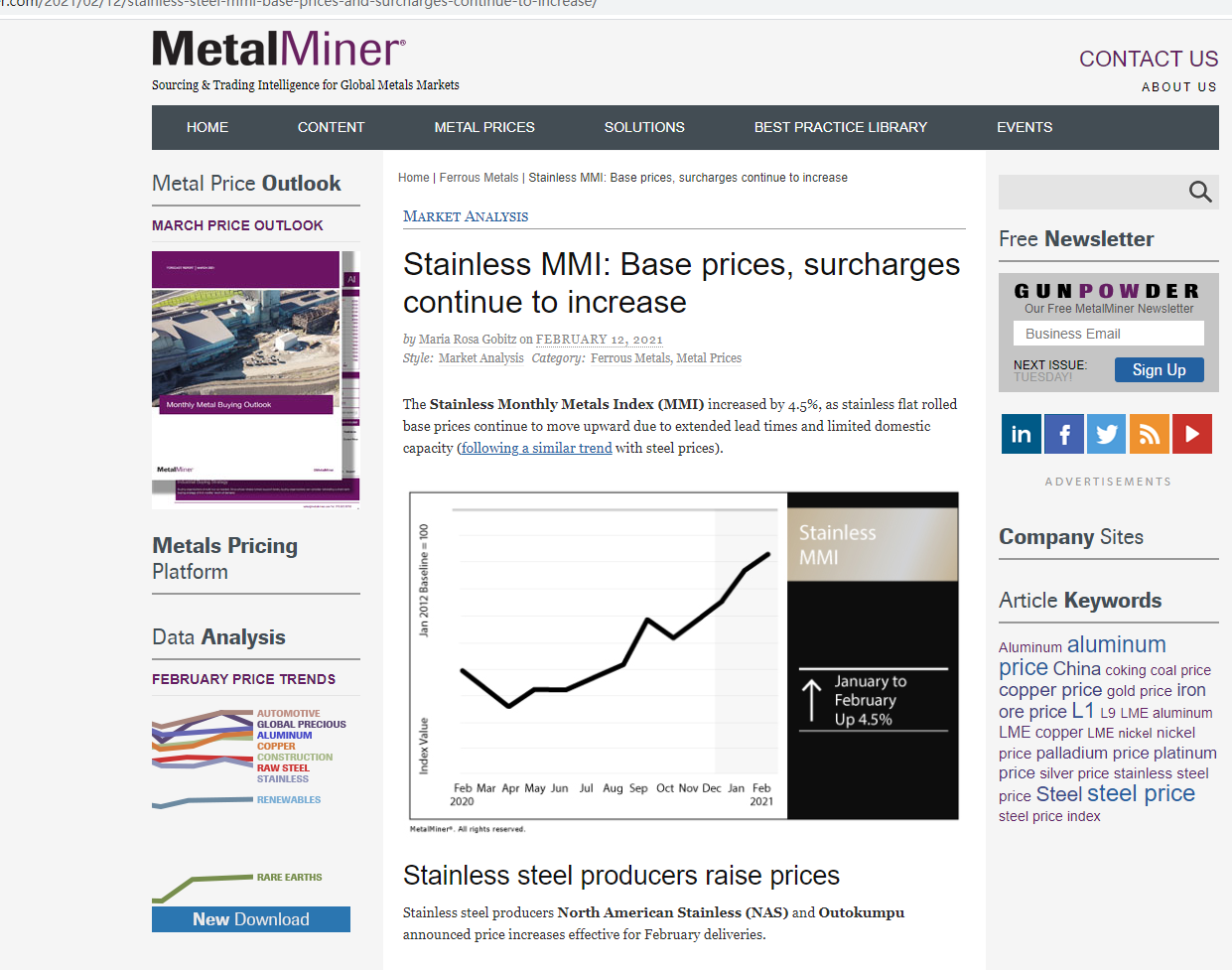 Raw Material Prise is Keep Increasing