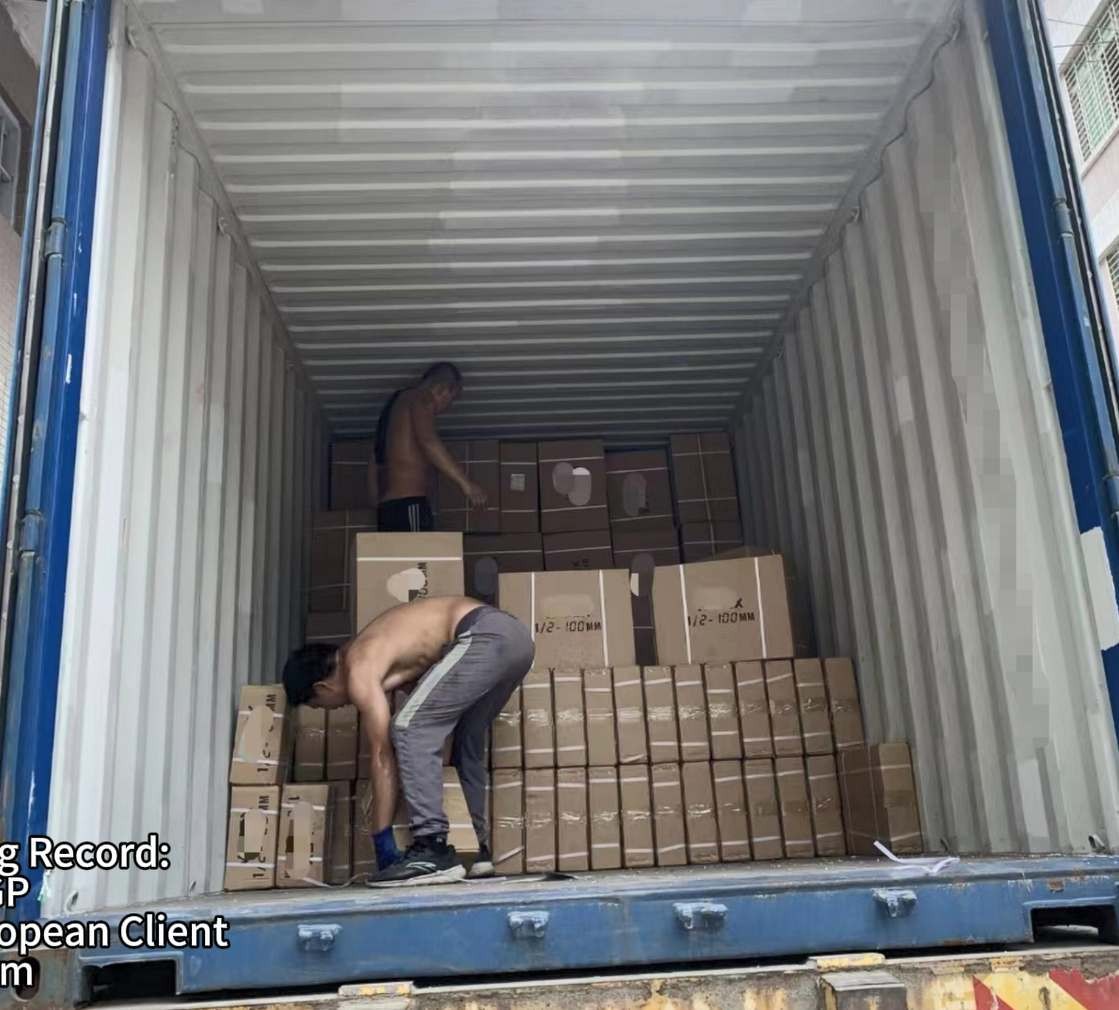 2023.8.7 Container loading record: 20GP container of baking pan, GN pan and cutting board