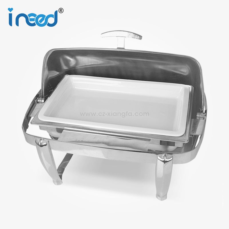 White Porcelain Chaffing Serving Warmer Dish Buffet Food Ceramic Gn Pan