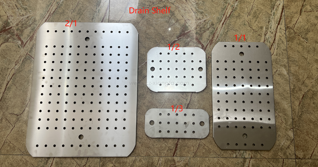 Stainless Steel GN pan drain shelf